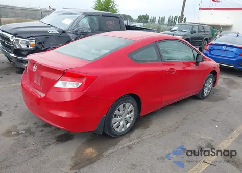 2012 Honda Civic Lx z USA, uszkodzony, nr VIN 2HGFG3B53CH518069